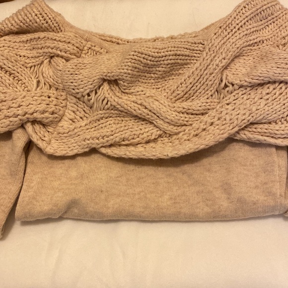 Bebe- lightly used, off the shoulder sweater - Picture 2 of 5